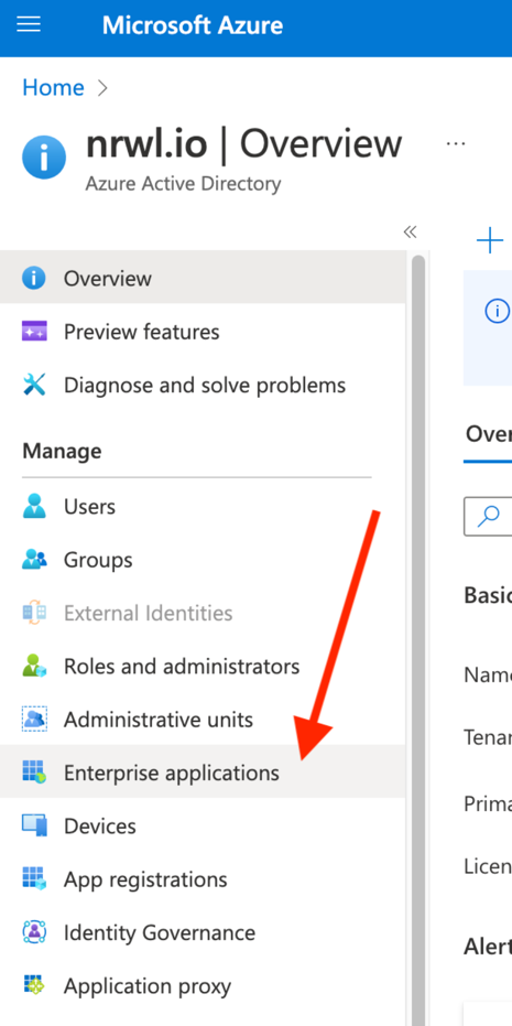 Create new enterprise application in Azure